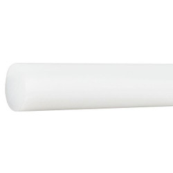 Manufacturer Varies PlasticRod,HDPE,1/4"Dia,4ftL,Off-White 22JL42