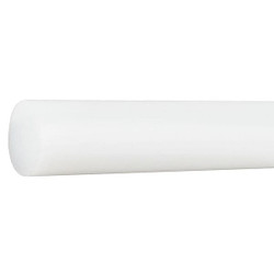 Manufacturer Varies PlasticRod,HDPE,1/2"Dia,4ftL,Off-White 22JL40