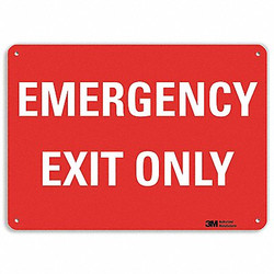 Lyle Emergency Sign,10 in x 14 in,Aluminum U7-1083-NA_14x10
