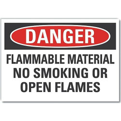 Lyle Flammable Mtrl Danger Labl,5x7in,Polyest LCU4-0609-ND_7X5