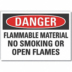 Lyle Flammable Mtrl Danger Labl,5x7in,Polyest  LCU4-0609-ND_7X5