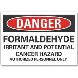 Lyle Formaldehyde Danger Labl,3.5x5in,Polyest LCU4-0697-ND_5X3.5
