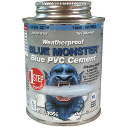 BLUE MONSTER 4 Oz. Weatherproof 1-Step Blue PVC Cement 76030