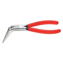 Knipex Bent Long Nose Plier,8" L,3/8" Jaw  38 71 200