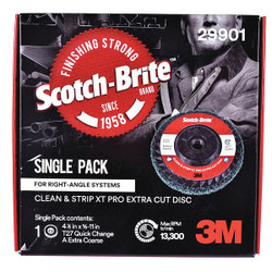 Scotch-Brite Non-Woven Dep Center Disc, 4 1/2 in Dia 7100176126