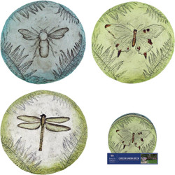 Alpine 10 In. Dia. Cement Imprinted Insect Stepping Stone WQA1318ABB Pack of 6