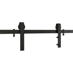 National 928 72 In. Matte Black Classic Interior Barn Door Kit (2-Piece) N700003