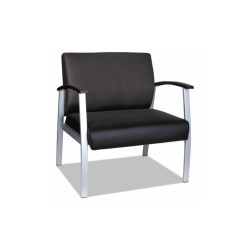 Alera® CHAIR,METL,GUEST,BIG,BKSV ALEML2219