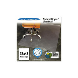 ES Robbins® Natural Origins Chair Mat For Hard Floors, 36 X 48, Clear 143007