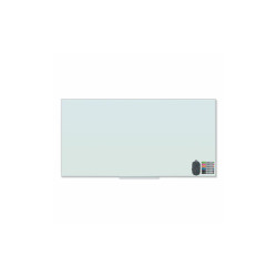U Brands Floating Glass Dry Erase Board, 70 x 35, White 3978U00-01
