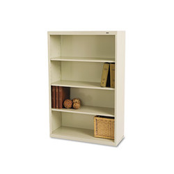 Tennsco Metal Bookcase, Four-Shelf, 34.5w x 13.5d x 52.5h, Putty B-53-CPY