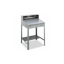 Tennsco Open Steel Shop Desk, 34.5" X 29" X 53.75", Medium Gray SR-57