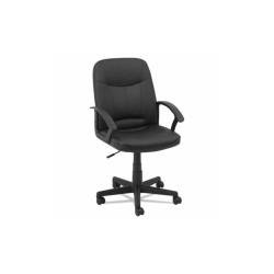 OIF CHAIR,LEATHER,MIDBACK,BK OIFLB4219
