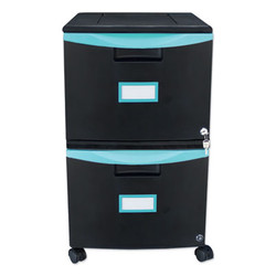 Storex CABINET,2DWR,MBLE,TEAL,BK 61315U01C