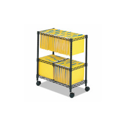 Safco® FILE,MOBILE,CART,2TIER,BK 5278BL