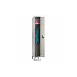 Safco® Single-Tier Locker, 12w X 18d X 78h, Two-Tone Gray 5522GR