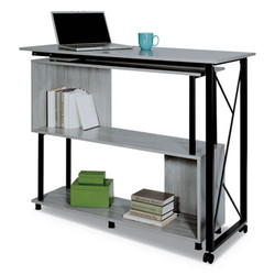 Safco® Mood Standing Height Desk, 53.25" X 21.75" X 42.25", Gray 1904GR