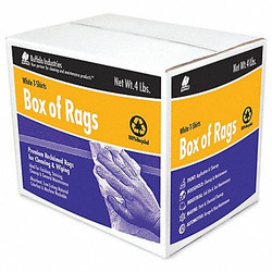 Buffalo White Cloth Rags Box, 4 Lb. 10520