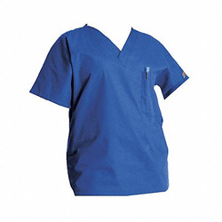 Scrub Zone Scrub Shirt,S,4.25 oz.,Royal Blue 70221