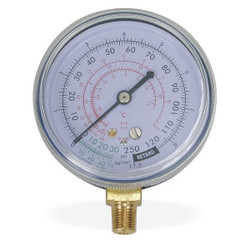 Sim Supply Gauge,2-1/2 In Dia,Low Side,Blue,250 psi  4CFD3