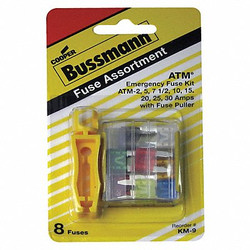 Eaton Bussmann Automotive Blade Fuse Kit,8,ATM,Puller BP/ATM-AH8-RPP