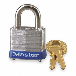 Master Lock Keyed Padlock, 1/2 in,Rectangle,Silver  7