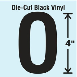 Stranco Die Cut Letter Label, O, 10 Cards,PK10 DBV-4-O-10