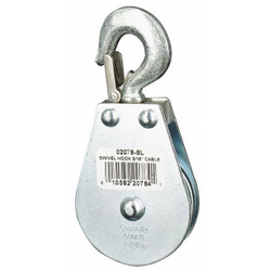Manufacturer Varies Pulley Block,Swivel Hook,3/16" Rope dia 4JX71