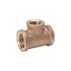 Sim Supply Reducing Tee,Red Brass, 1/2 x 1/2 x 3/8"  2CFG7