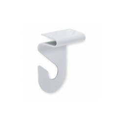 Sim Supply Single Point Hook,Steel,White,PK2  1RCK4