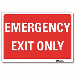 Lyle Emrgncy Sign,10x14in,Reflective Sheeting U7-1084-RD_14X10