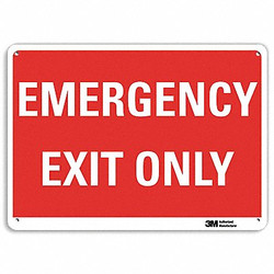 Lyle Emergency Sign,7 in x 10 in,Aluminum U7-1084-RA_10X7