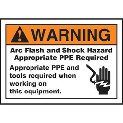 Accuform Arc Flash Label,5 inx7 in,Vinyl LELC316