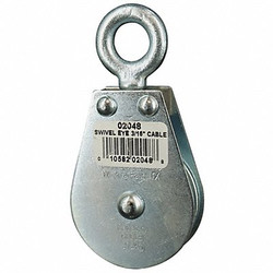 Sim Supply Pulley Block,Swivel Hook,3/16" Rope dia  4JX68