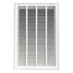 Sim Supply Filtered Return Air Grille,16x25",White  4MJT5