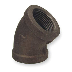 Manufacturer Varies 45 Elbow, Malleable Iron, 1/8 in, NPT 5P466