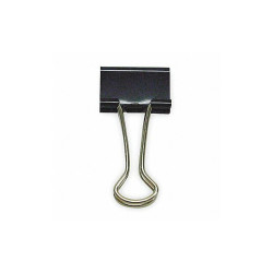 Sim Supply Binder Clip,3/4 In,Metal,Black,PK40  2WFX4