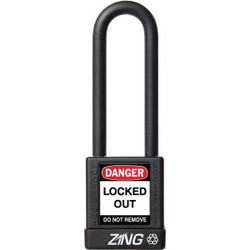 Zing Lockout Padlock,KA,Black,1-3/4"H 7053