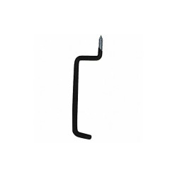 Sim Supply Single Point Hook,Black Vinyl Coated  4ERY1