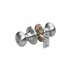 Master Lock Knob Lockset,Biscuit Style,Satin Nickel BC0115KA