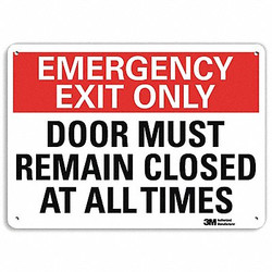 Lyle Emergency Sign,7 in x 10 in,Aluminum U7-1087-RA_10X7
