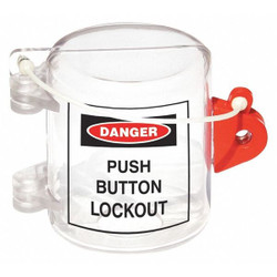 Sim Supply Push Button Lockout,Clear,1/4 in.  45MZ66