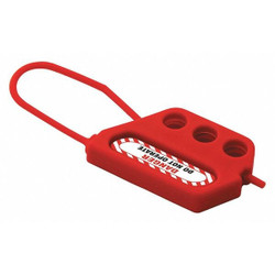 Sim Supply Lockout Hasp,Red,4 in. L,Nylon  45MZ82