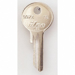 Kaba Ilco Key Blank,Brass,Type Y6,4 Pin,PK10 997X-Y6
