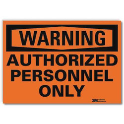 Lyle Warning Sign,5inx7in,Reflective Sheeting U6-1030-RD_7X5