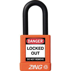 Zing Lockout Padlock,KA,Orange,1-3/4"H 7043