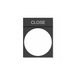 Schneider Electric Legend Plate,Close,White/Black and Red  ZBY2314