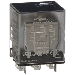 Schneider Electric Gen Purpose Relay,11 Pin,Square,24VAC 783XCXC-24A