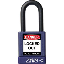 Zing Lockout Padlock,KA,Purple,1-3/4"H  7041