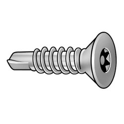 Tamper-Pruf Screws Scrw Sz #8,T15,Zinc,1.25"L,PK50 490530